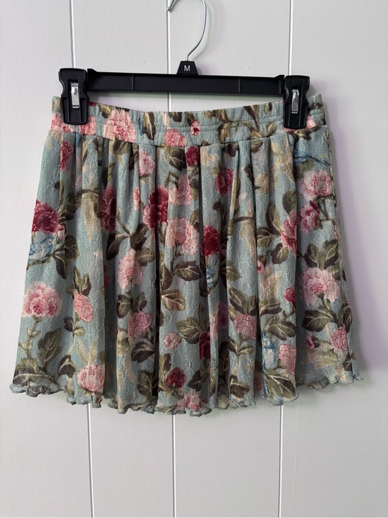 Denim & Supply Ralph Lauren Dresses & Skirts - RL Denim & Supply Pleated Mini Skirt in Blue Lace w/ Pink Floral Print Medium
